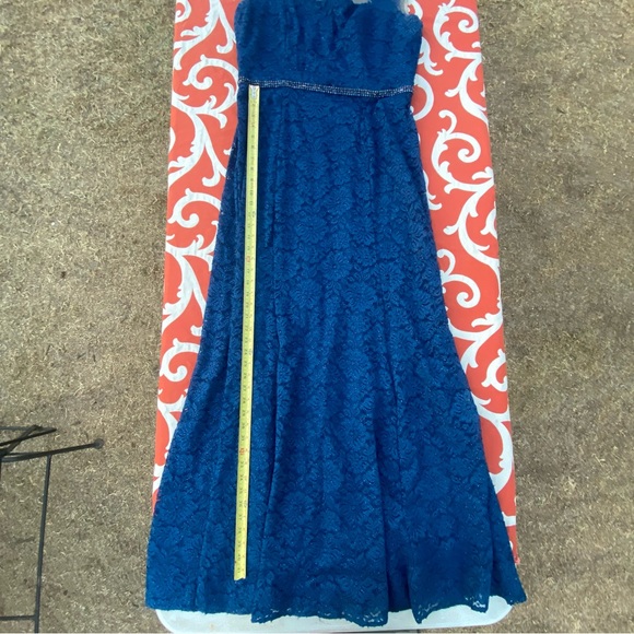 Alex Evenings Cocktail Dress Evening Dress Blue Sparkly Dress Maxi Black Tie 12 - Picture 7 of 10